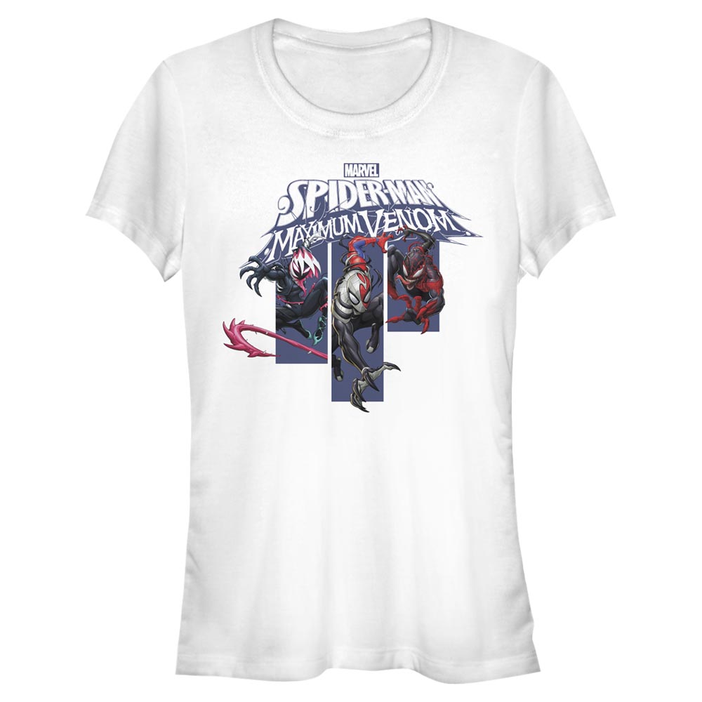 Marvel - Spider-Man Venom Banners - Femme T-shirt - Blanc - Devant