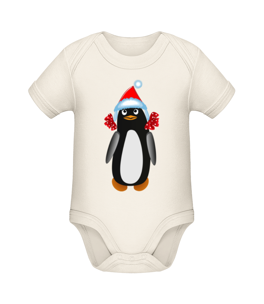 Pingouin À Noël 1 · Body manches courtes bio