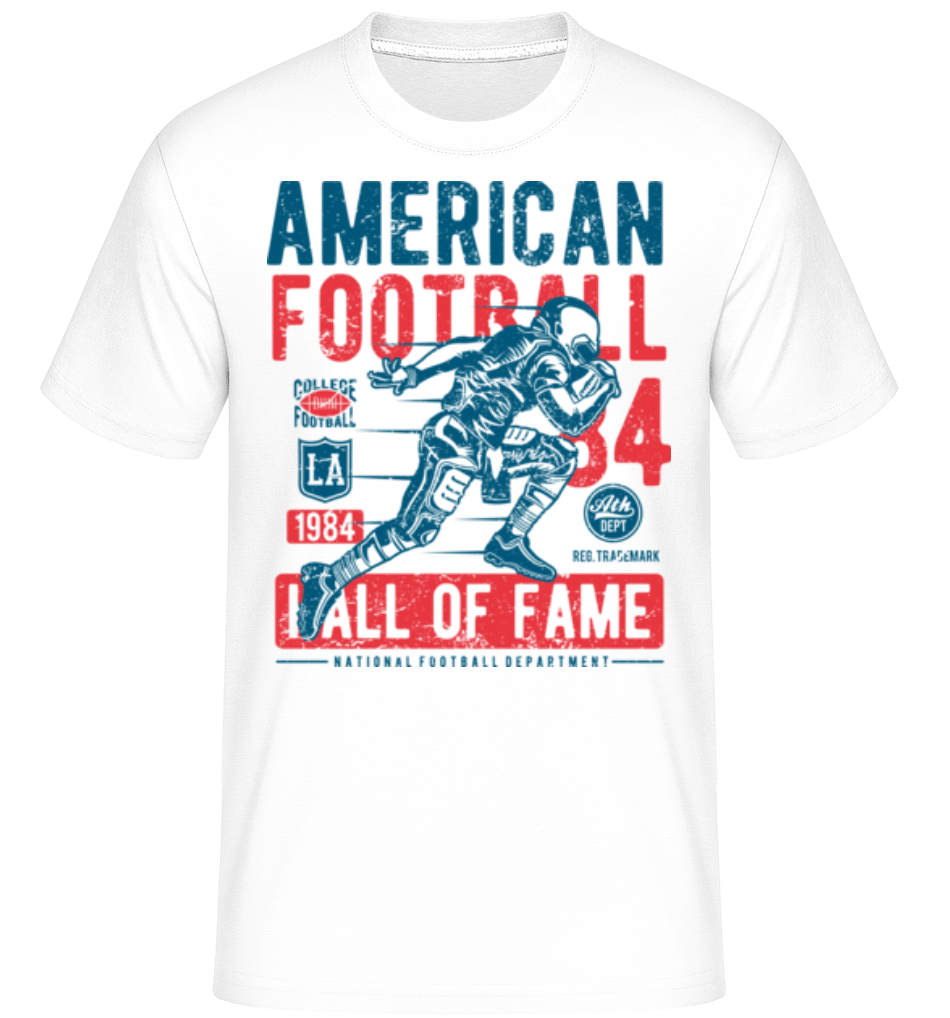 Aperçu: American Football -  T-Shirt Shirtinator homme - Blanc - Devant