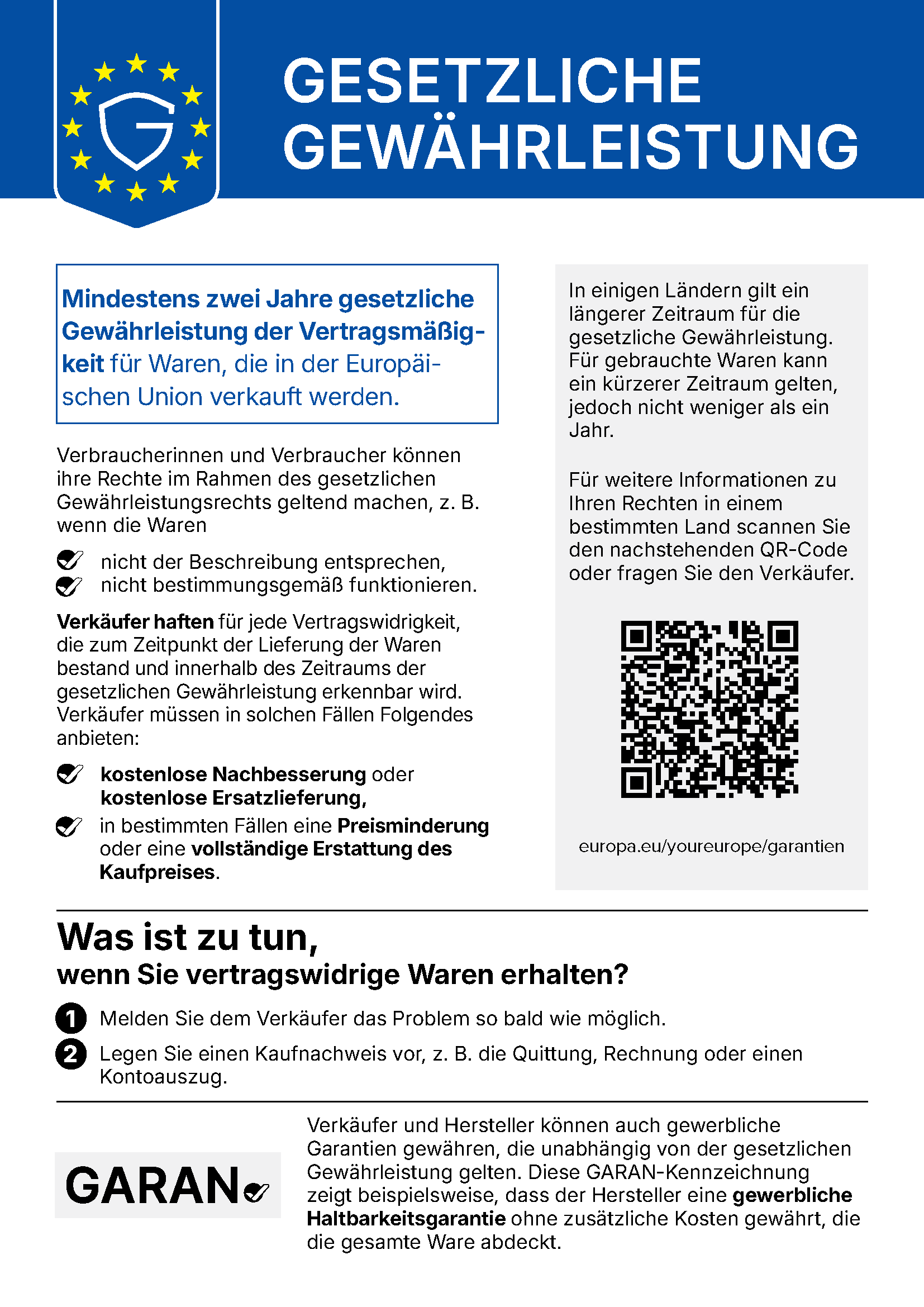 Deine Gewährleistungsrechte