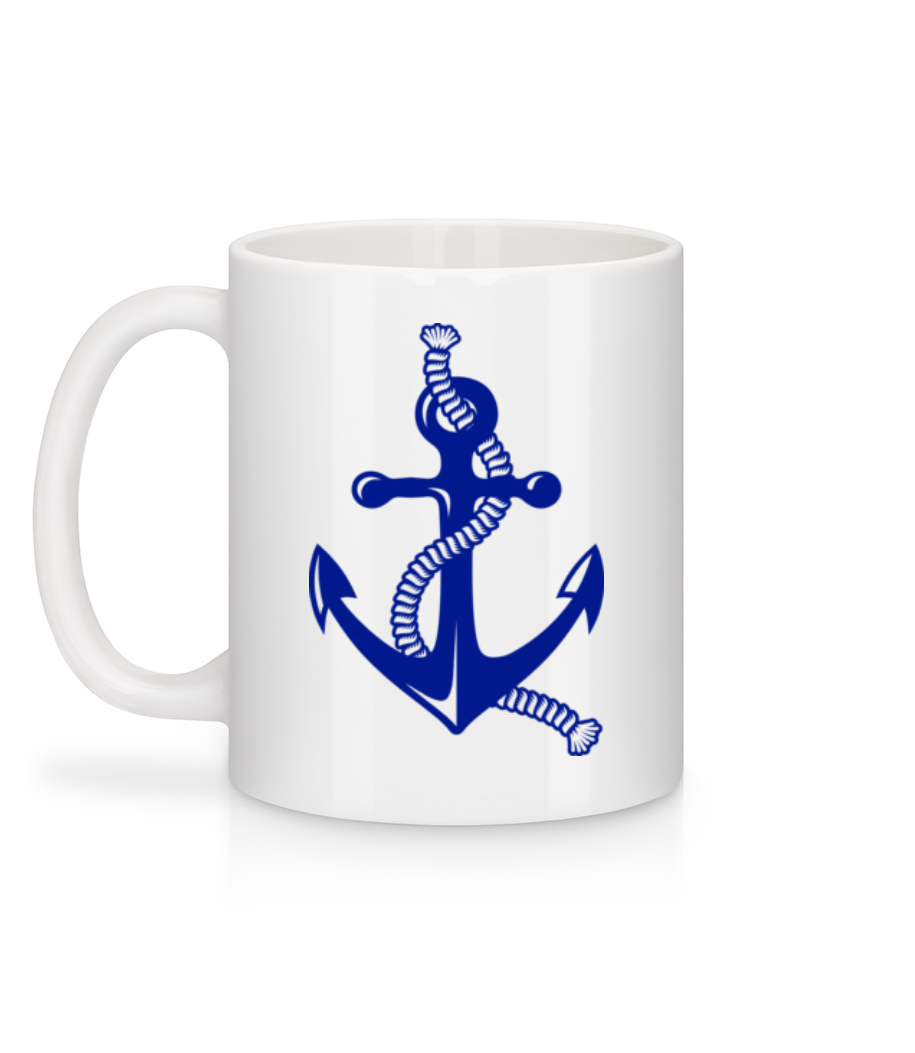 Aperçu: Ancre Avec Corde - Mug en céramique blanc - Blanc - Derrière