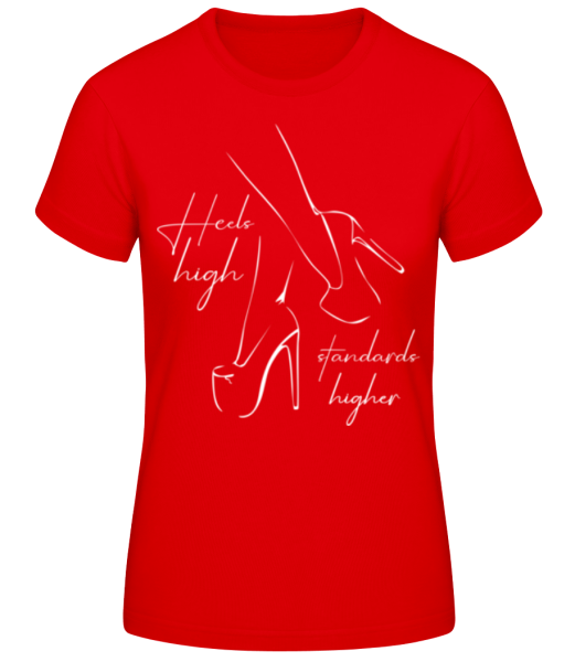 Heels High Standards Higher - T-shirt standard Femme - Rouge - Devant