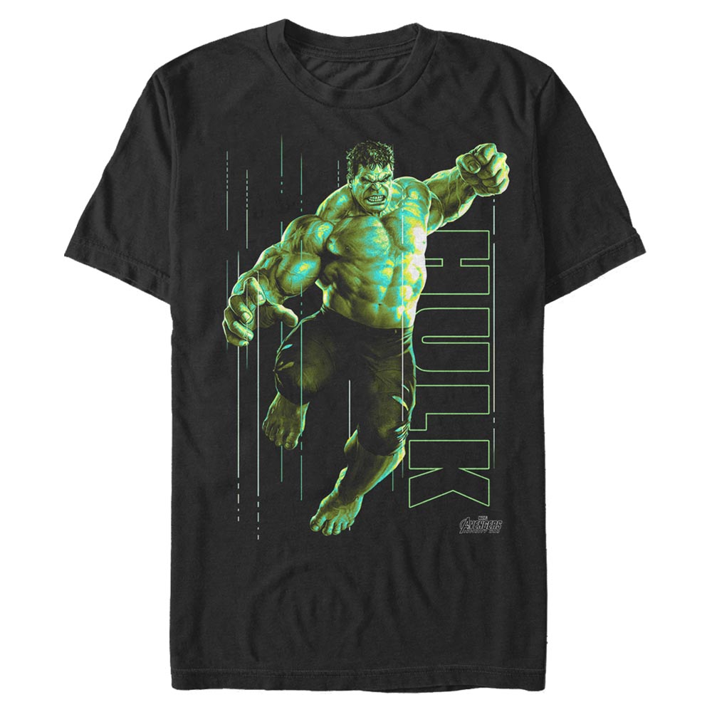 Aperçu: Marvel - Hulk Glow - Homme T-shirt - Noir - Devant