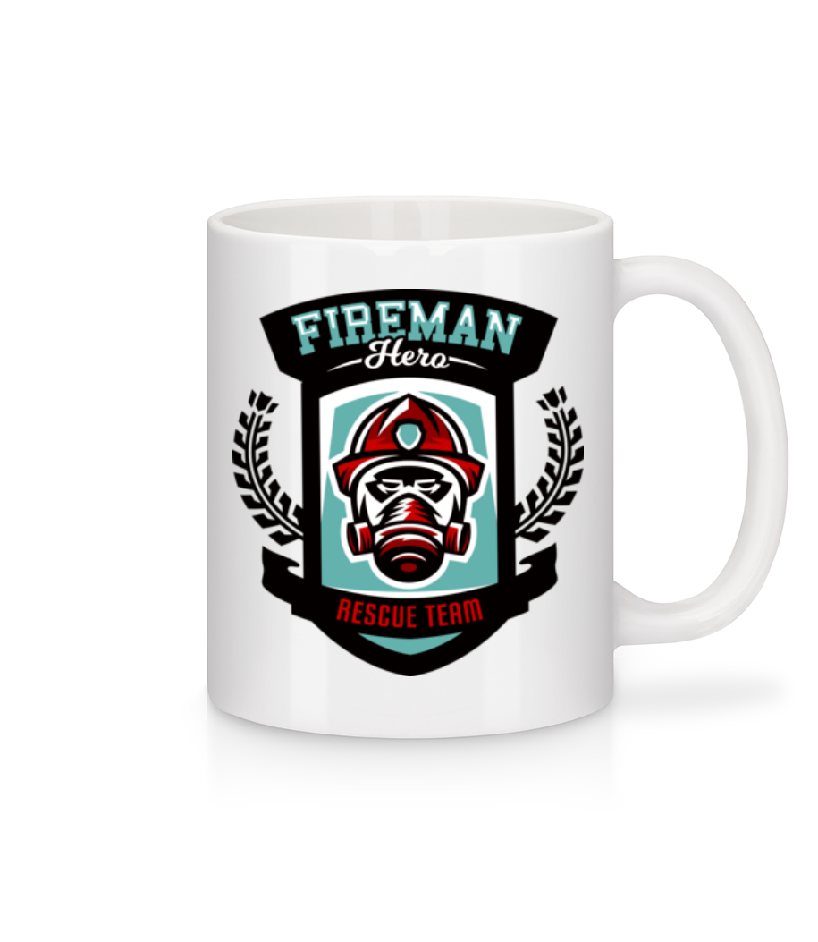 Fireman Hero Rescue Team · Mug en céramique blanc