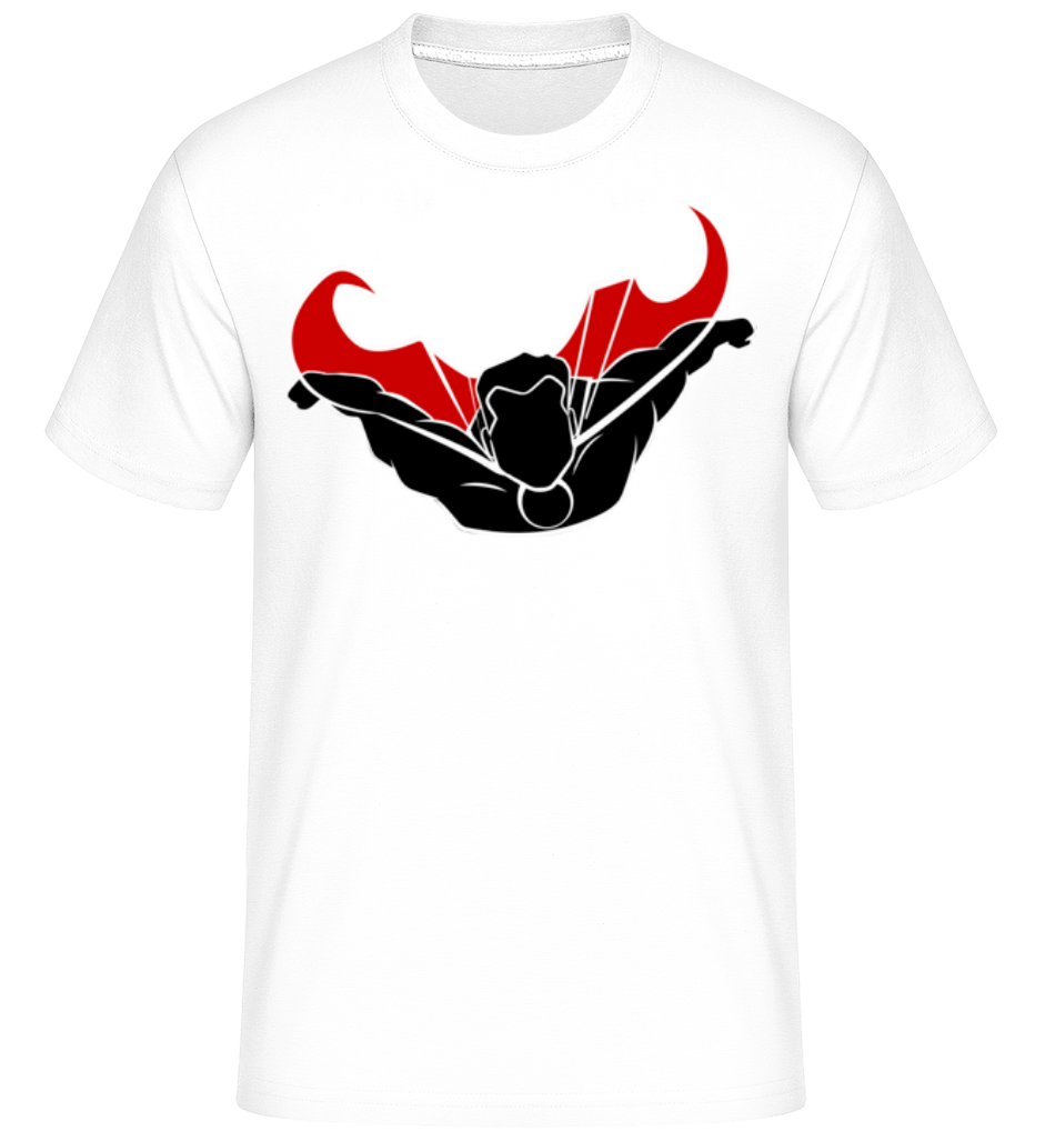 Aperçu: Superhero Flying -  T-Shirt Shirtinator homme - Blanc - Devant