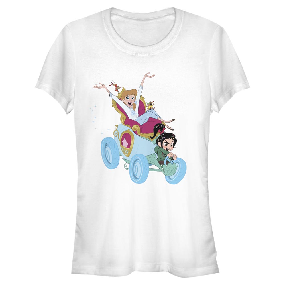 Disney - Les mondes de Ralph - Photo de groupe Cinderella Vanellope Party Started - Femme T-shirt