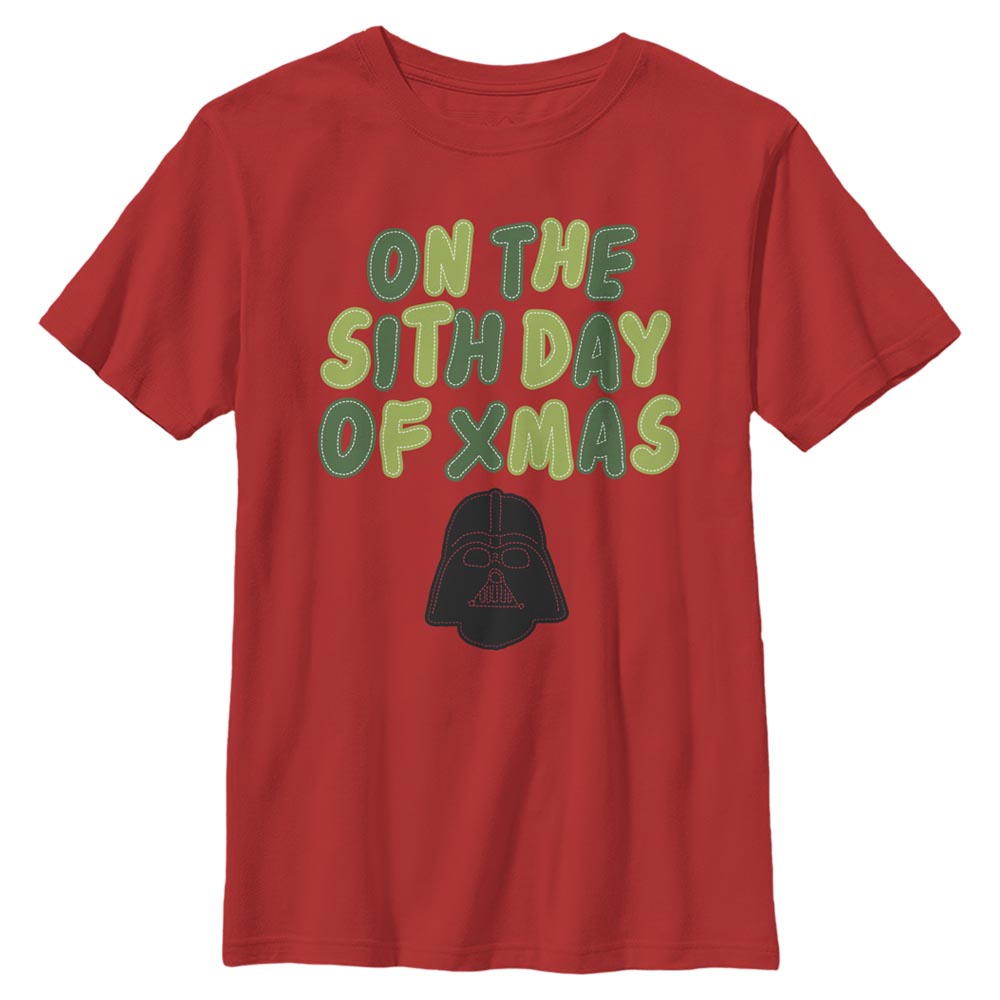 Vorschau: Star Wars - Darth Vader Sith Day - Weihnachten - Kinder T-Shirt - Rot - Vorne