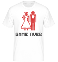 Game Over Sign Red -  Shirtinator Men's T-Shirt - White - Front