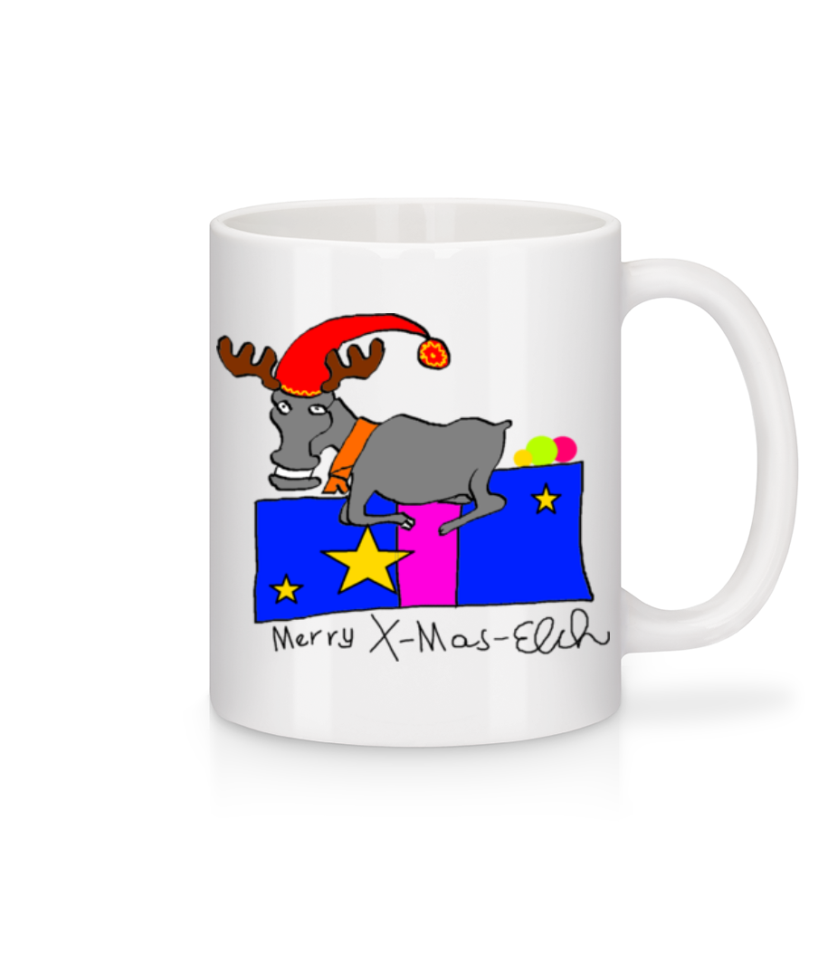 Vorschau: X Mas Elch - Tasse - Weiß - Vorne