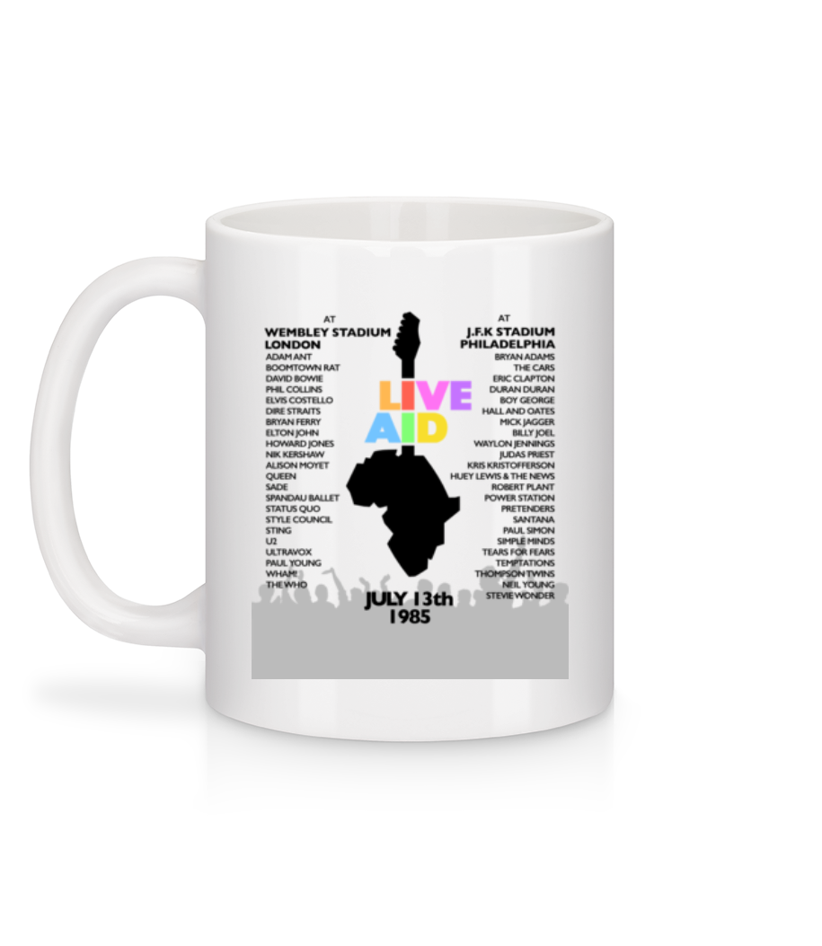 Aperçu: Live Aid Lineup - Mug en céramique blanc - Blanc - Derrière