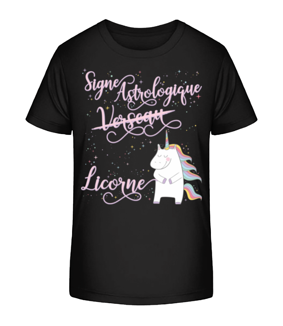 Signe Astrologique Licorne Verseau · T-shirt bio Enfant Stanley Stella 2.0