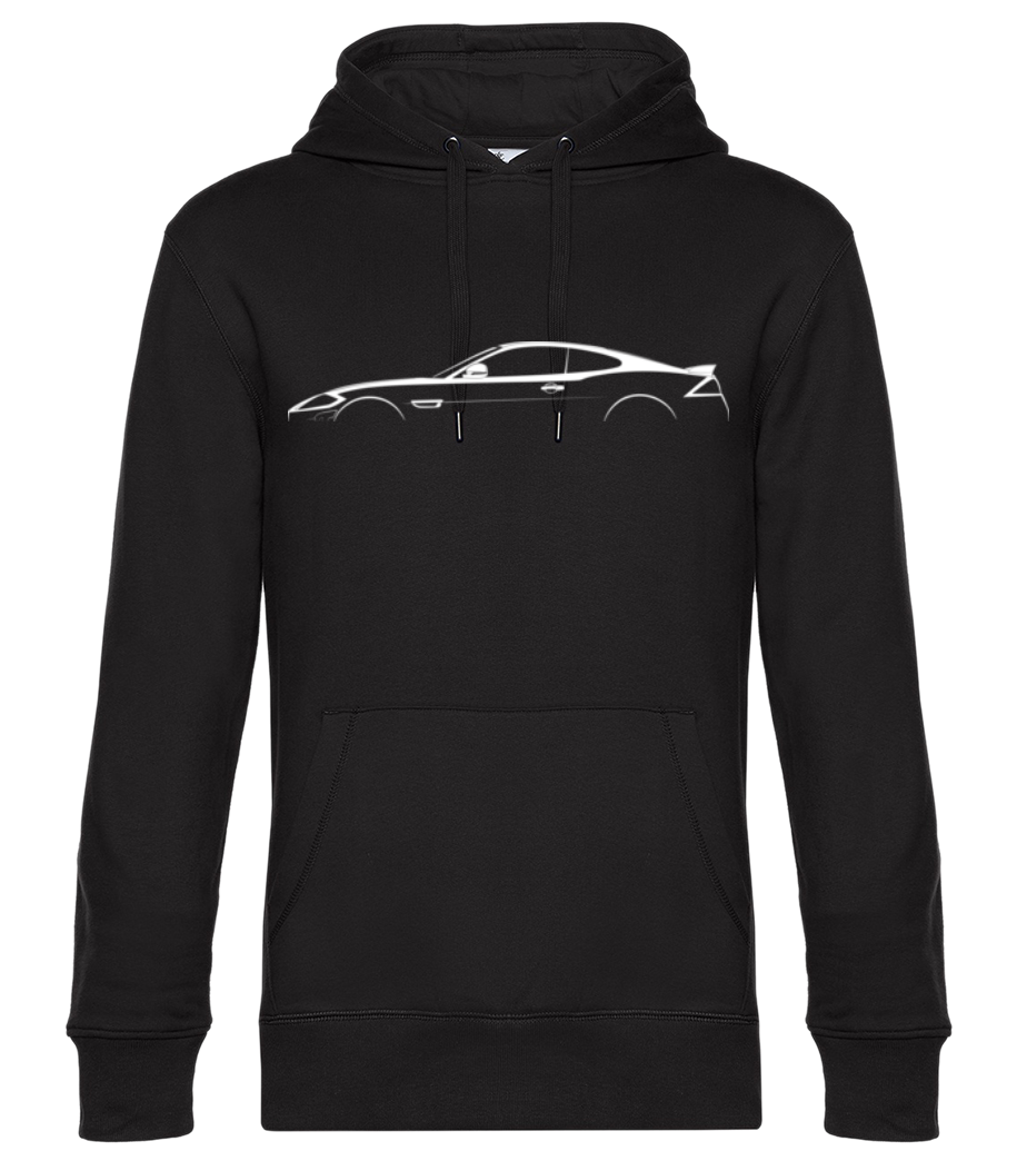'Jaguar XKR-S' Silhouette - Sweat à capuche premium Unisexe - Noir - Devant