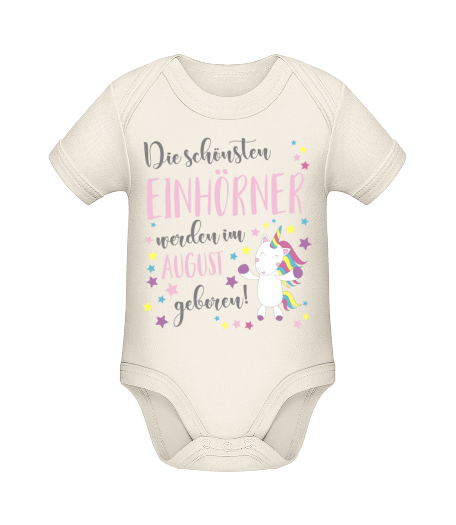 Einhorn Geboren In August · Baby Bio Strampler