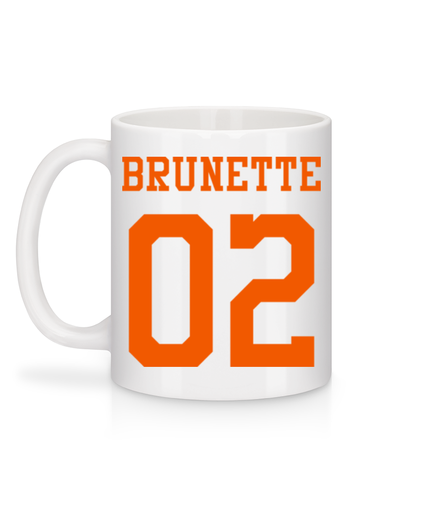 Aperçu: Brunette 02 - Mug en céramique blanc - Blanc - Derrière