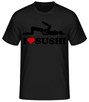 T-Shirt I Love Sushi | Design Nourriture Asiatique Nigiri Maki | Cadeau Fans Cuisine Japonaise
