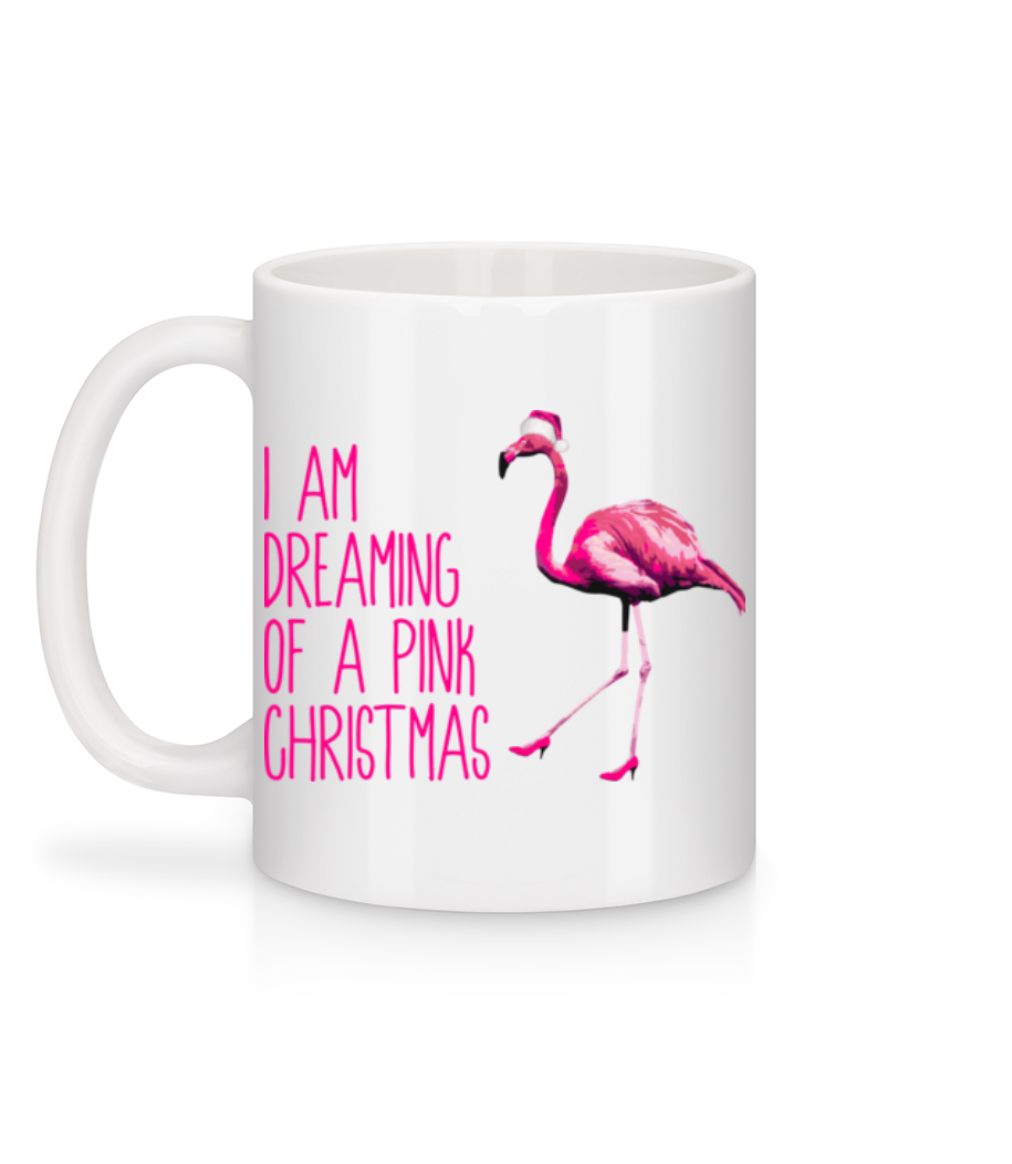 Aperçu: Pink Christmas - Mug en céramique blanc - Blanc - Derrière