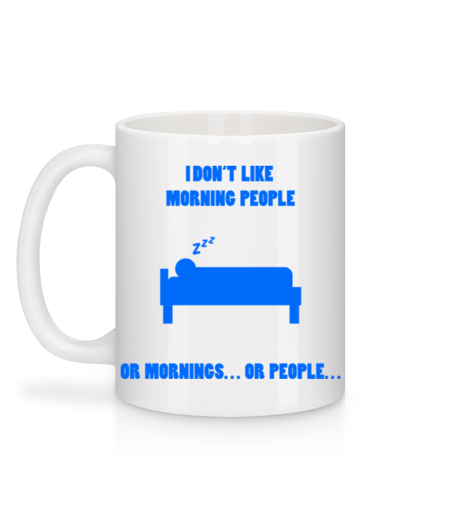 Morning People - Mug en céramique blanc - Blanc - Derrière