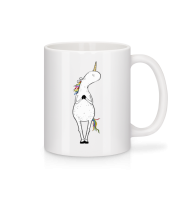 Yoga Unicorn The Tree - Mug - White - Front Yoga Unicorn The Tree - Mug - White - Front