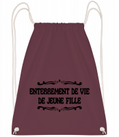Enterrement De Vie De Jeune Fill - Sac à dos Drawstring - Bordeaux - Vorn