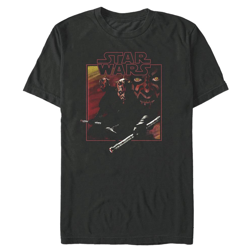 Aperçu: Star Wars - Darth Maul Vintage Maul - Homme T-shirt - Noir - Devant