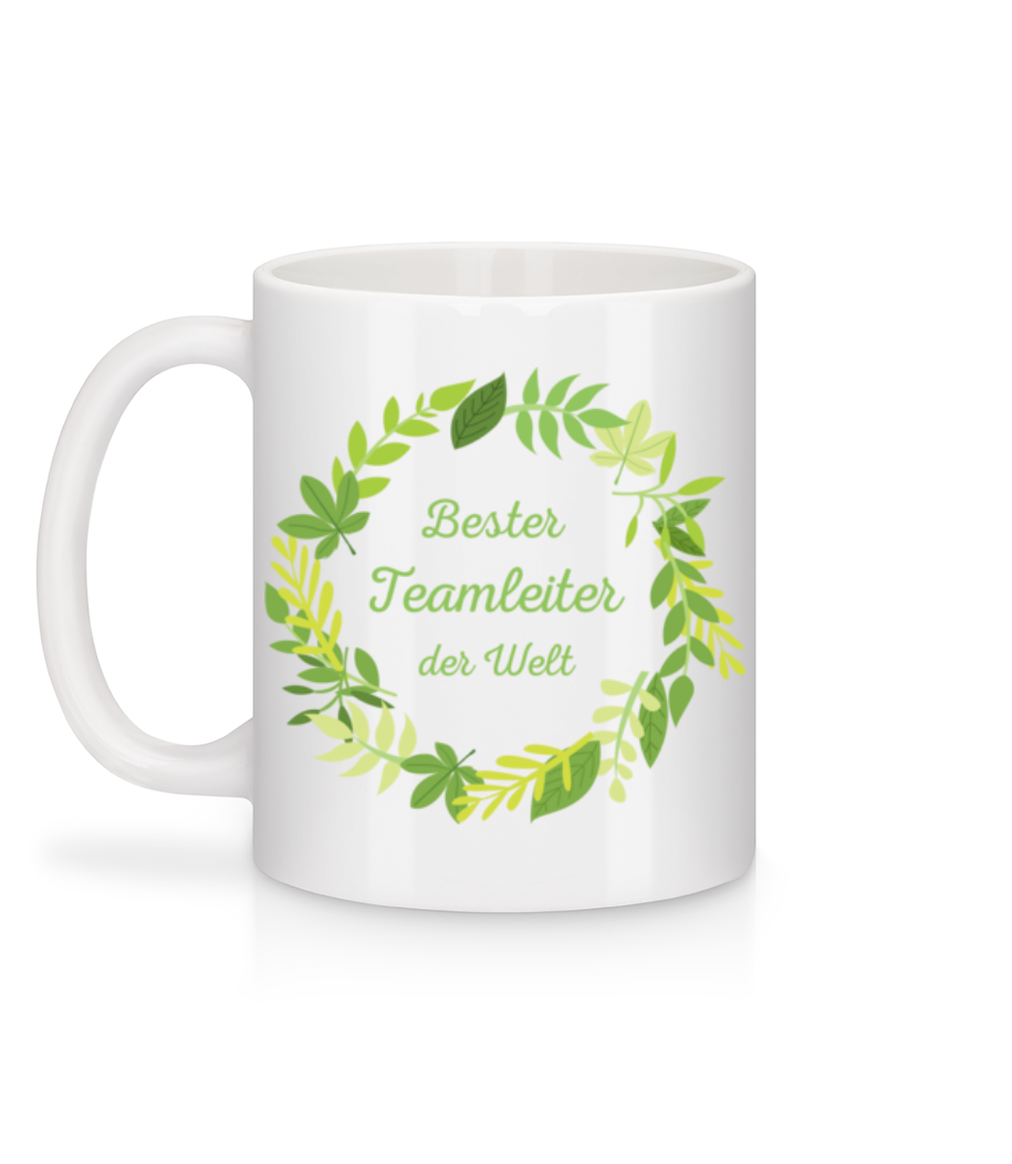Vorschau: Bester Teamleiter Der Welt - Tasse - Weiß - Hinten