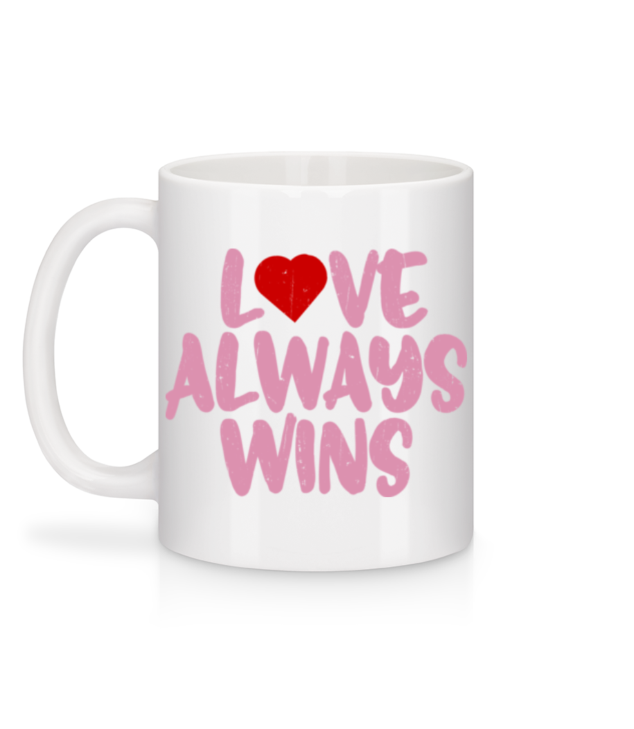 Love Always Wins - Mug en céramique blanc - Blanc - Derrière