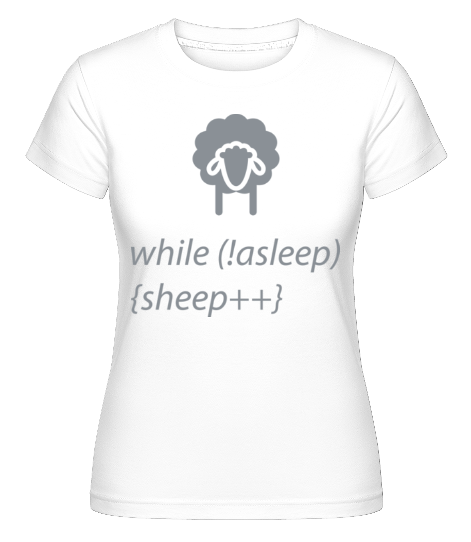 Aperçu: While Not Asleep -  T-shirt Shirtinator femme - Blanc - Devant