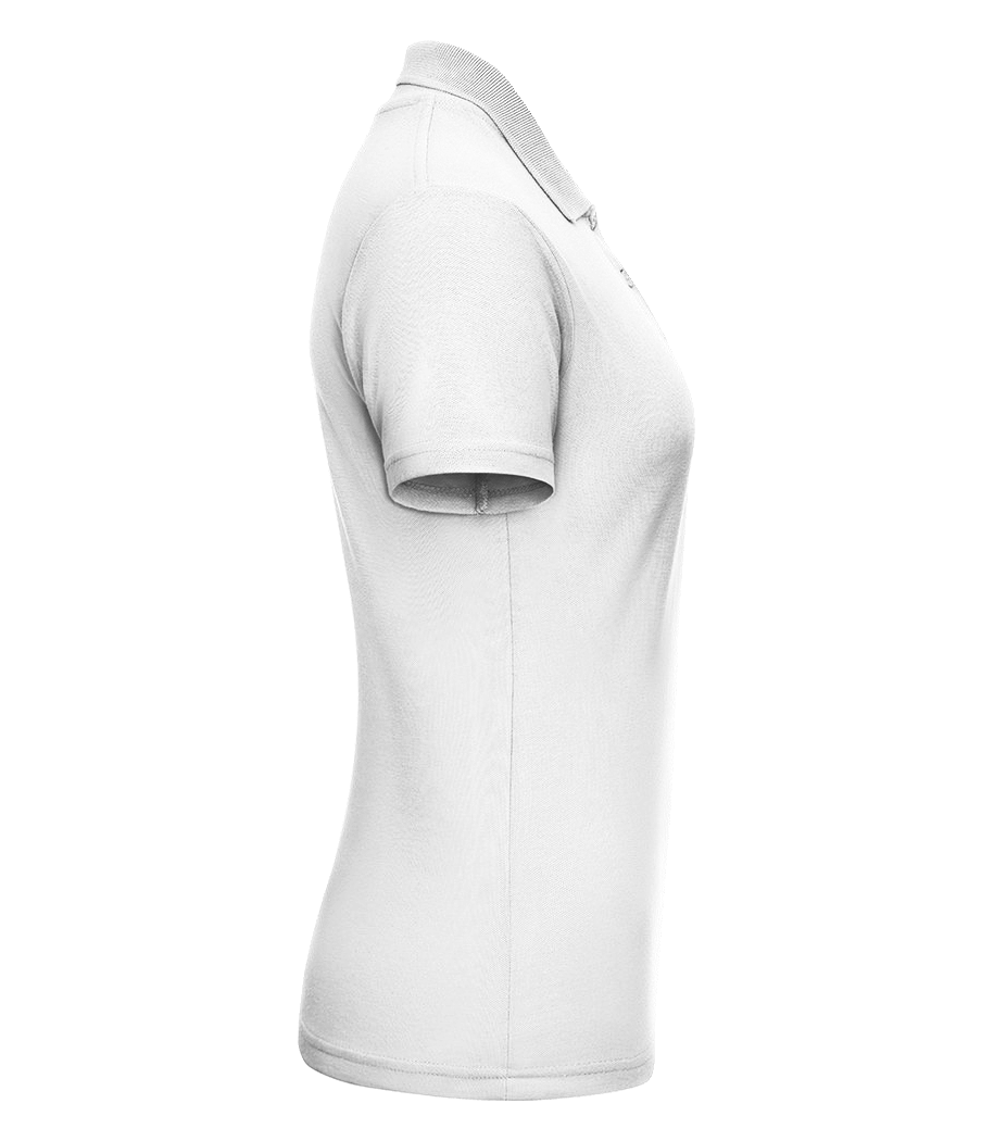 Polo en piqué fin pour femmes - Blanc - Droit