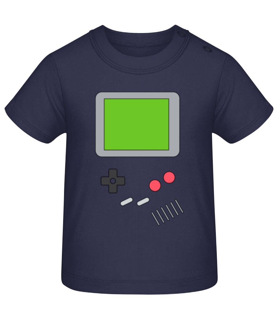 Aperçu: Déguisement Gameboy - T-shirt Bio Bébé - Bleu marine - Devant