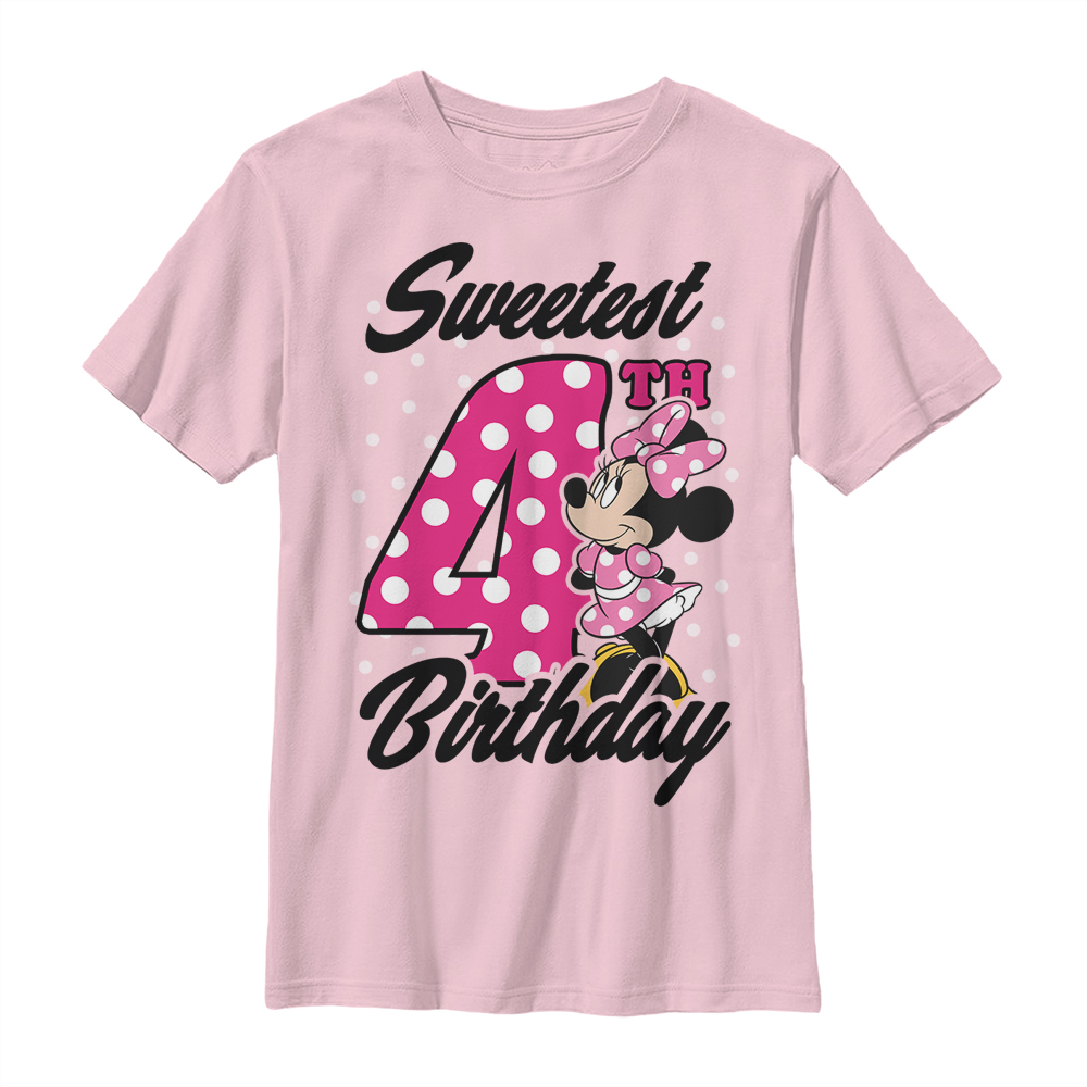 Disney Classics - Micky Maus - Minnie Maus Sweet 4th Birthday - Geburtstag - Kinder T-Shirt