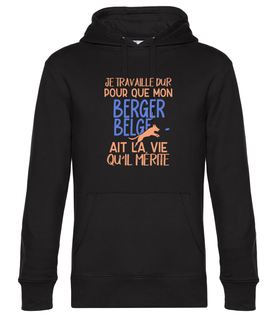 Je Travaille Dur Belger Belge · Sweat à capuche standard homme