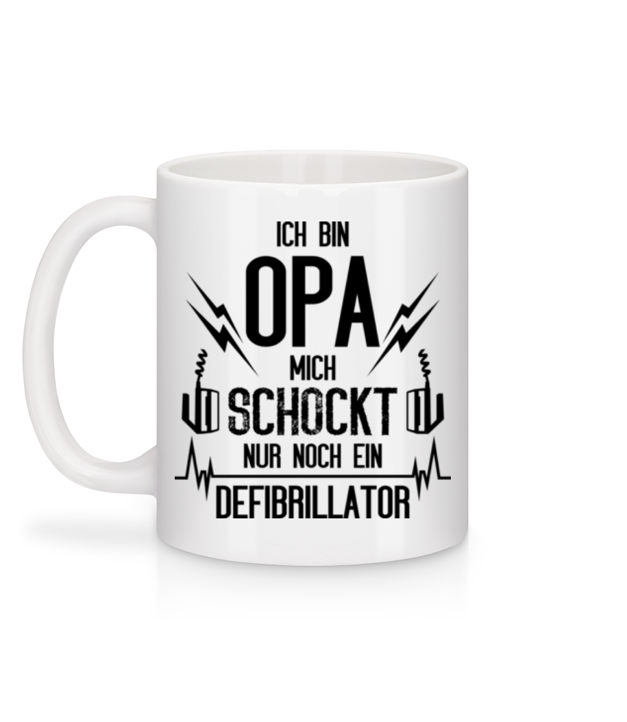 Vorschau: Opa Schockt Nur Der Defibrillator - Tasse - Weiß - Hinten