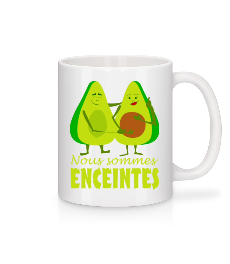 Aperçu: Avocado Enceintes - Mug en céramique blanc - Blanc - Devant