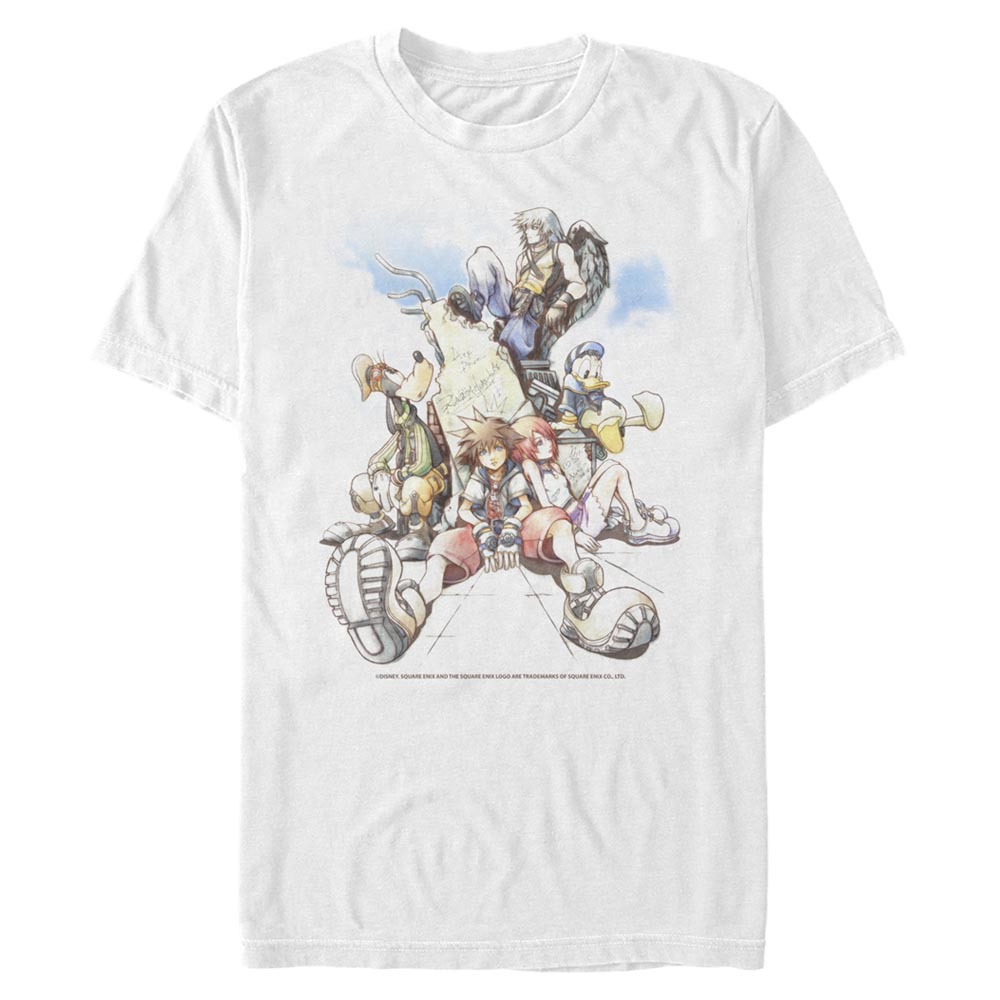 Disney - Kingdom Hearts - Photo de groupe Group In the Clouds - Homme T-shirt