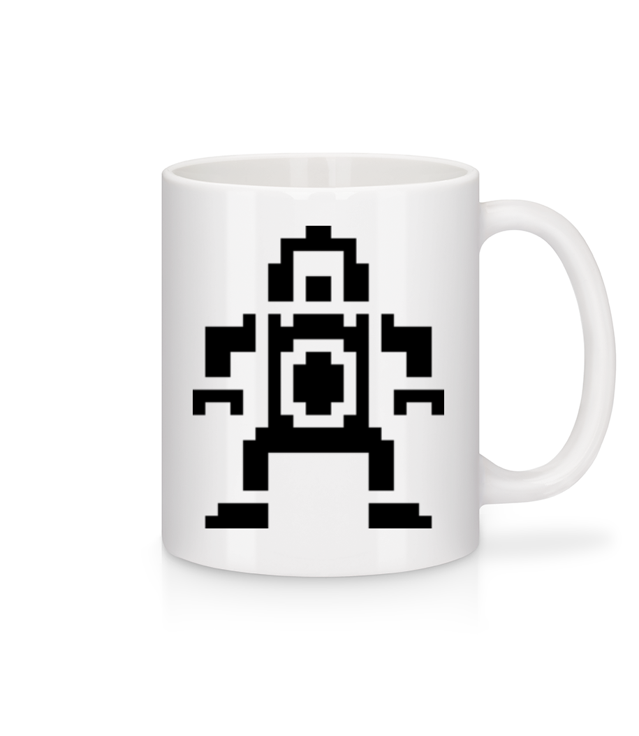Pixel Robots Black · Mug en céramique blanc