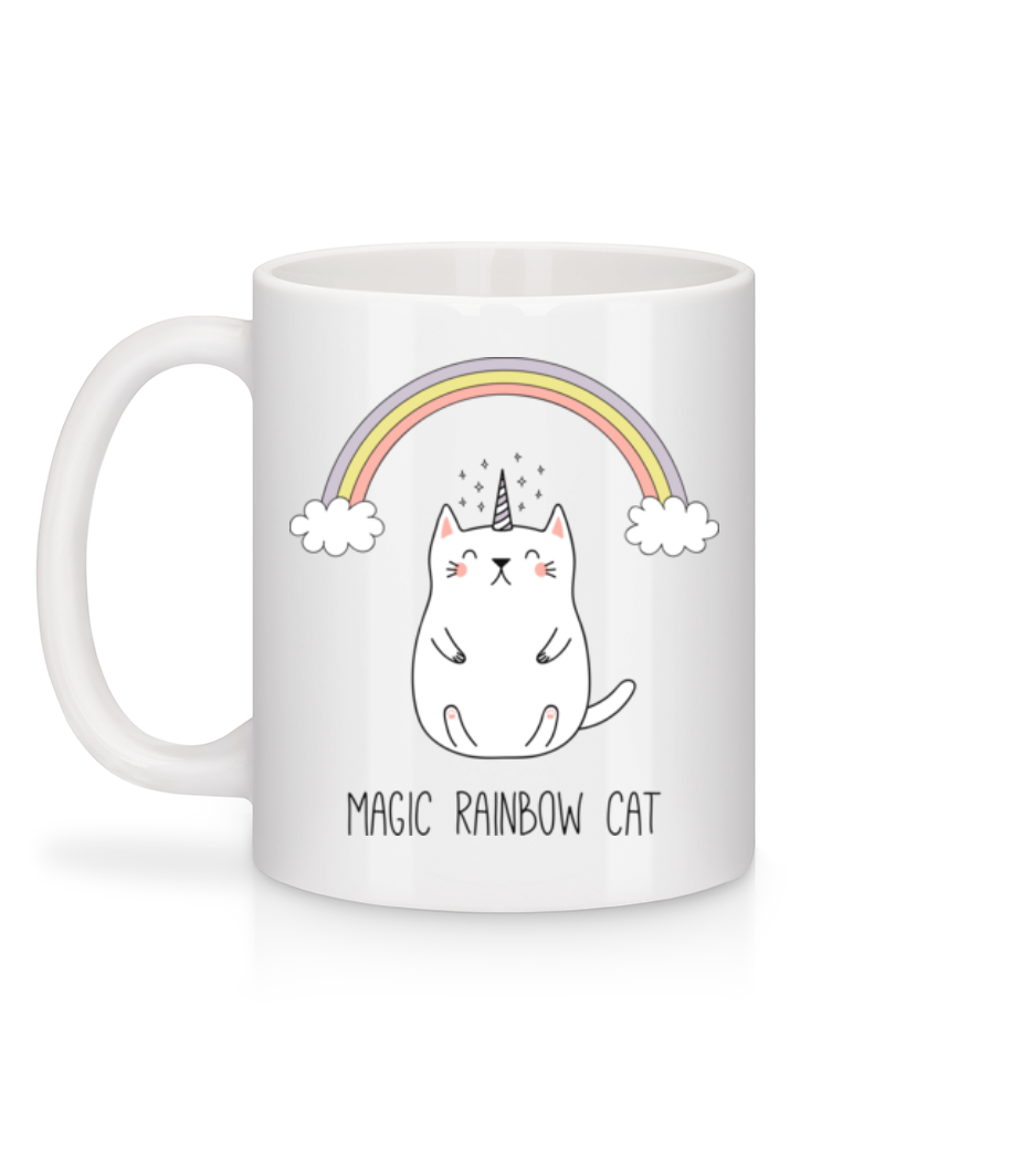 Magic Rainbow Cat - Tasse - Weiß - Hinten