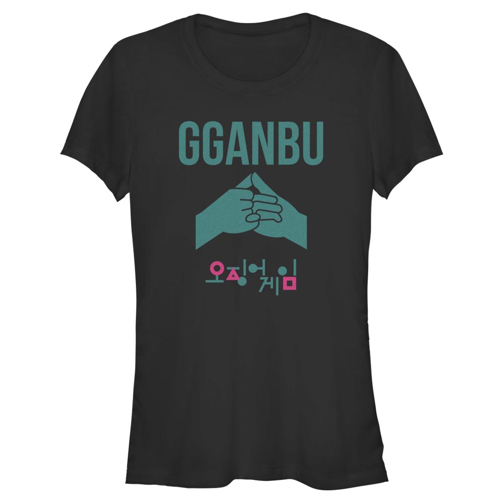 Netflix - Squid Game - Text Gganbu Buddies - Femme T-shirt - Noir - Devant