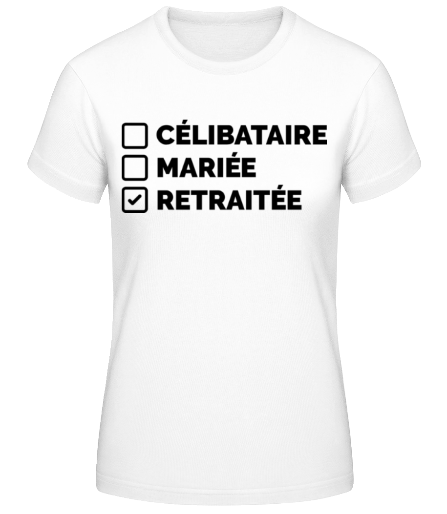 Retraitée - T-shirt standard Femme - Blanc - Devant