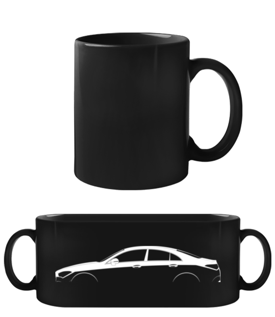 'Mercedes-Benz CLA C118' Silhouette · Tasse Noire
