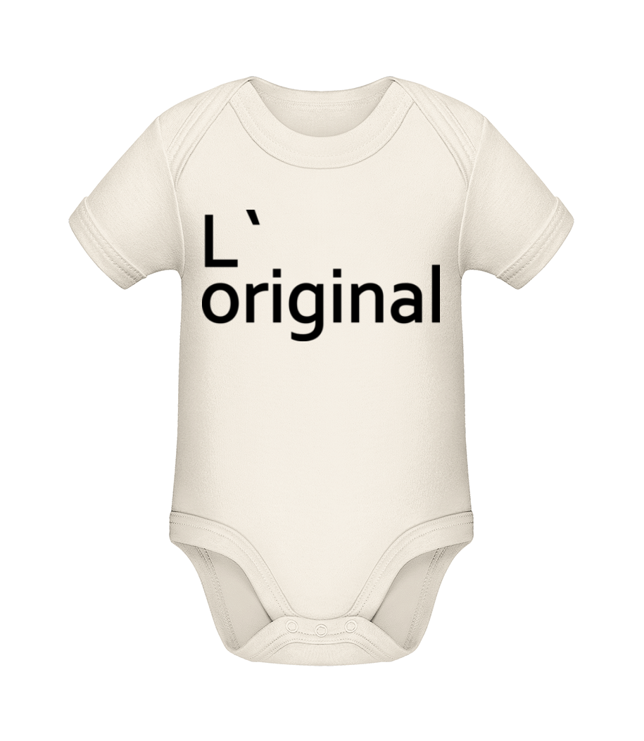 L`Original - Body manches courtes bio - Crème - Devant