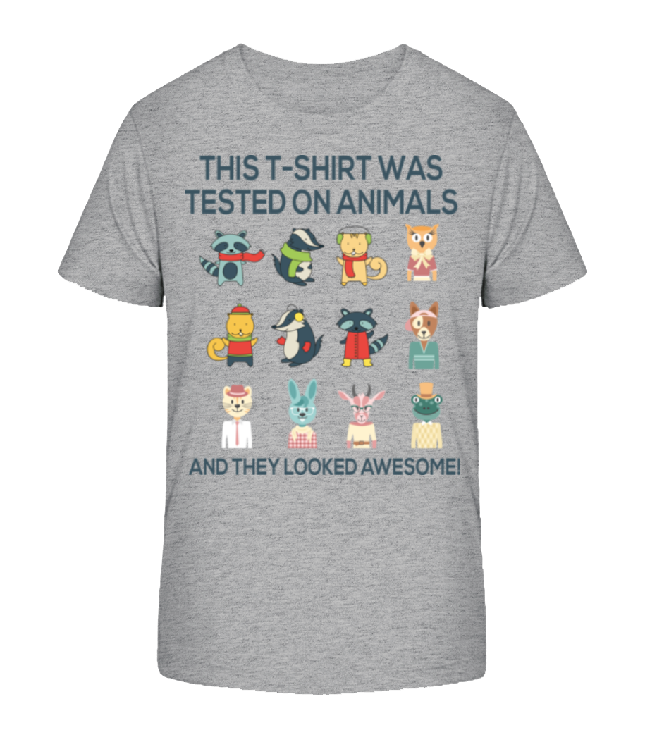 This Shirt Was Tested On Animals · T-shirt bio Enfant Stanley Stella 2.0