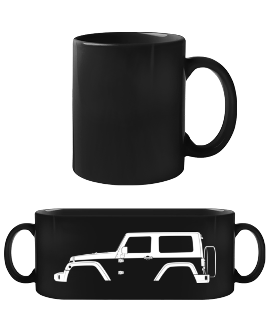'Jeep Wrangler (JK)' Silhouette · Tasse Noire