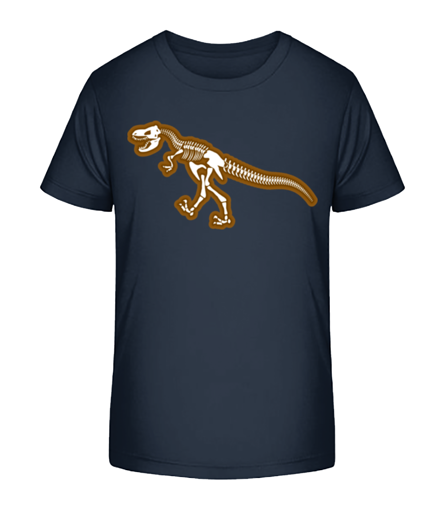 Dinosaur Skull - T-shirt bio Enfant Stanley Stella 2.0 - Bleu marine - Devant