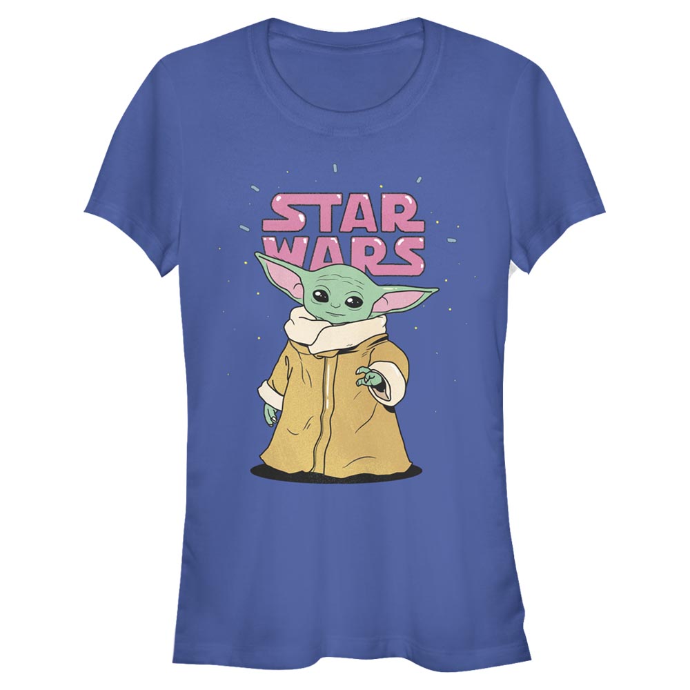 Star Wars - The Mandalorian - The Child Stance Logo - Femme T-shirt - Bleu royal - Devant