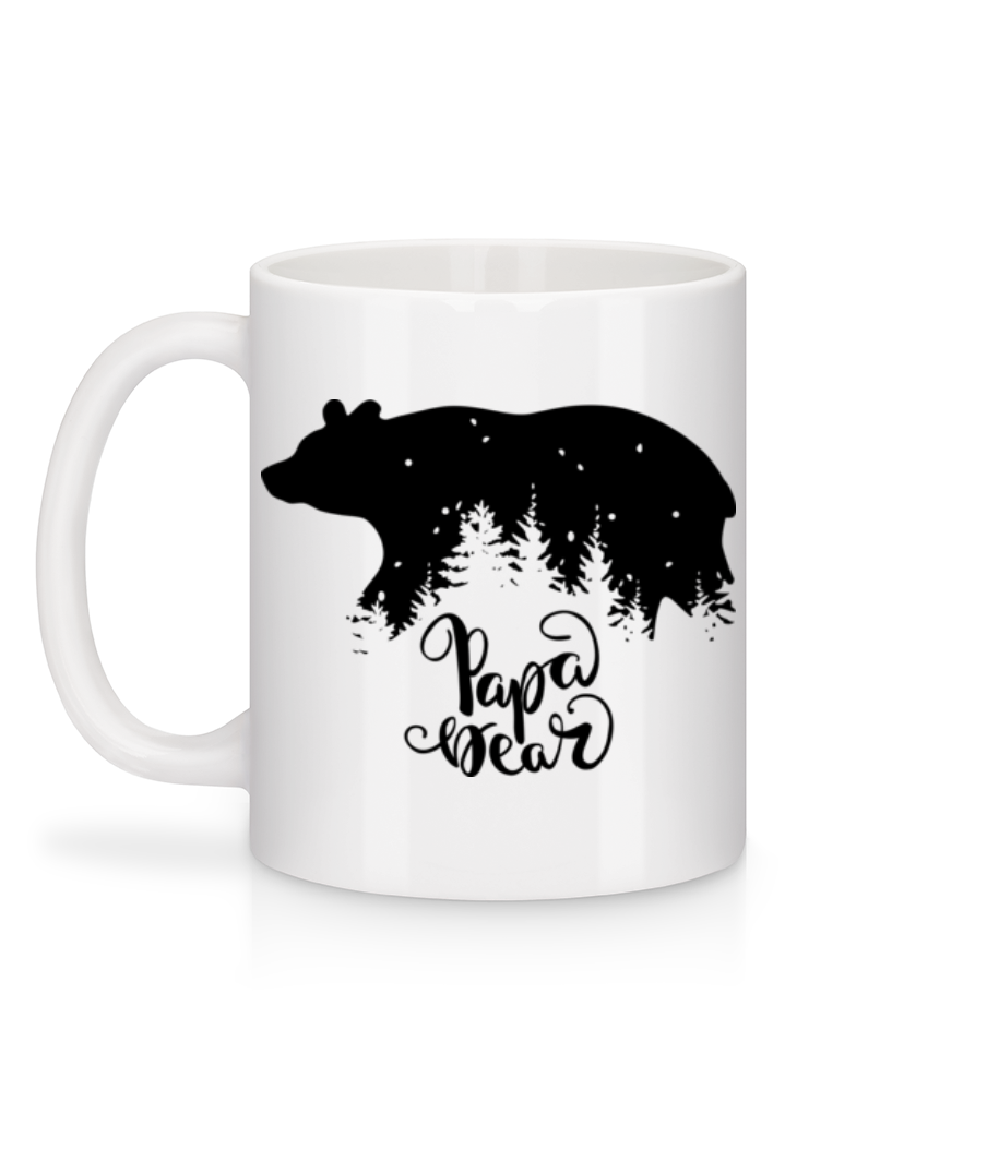 Aperçu: Papa Bear - Mug en céramique blanc - Blanc - Derrière