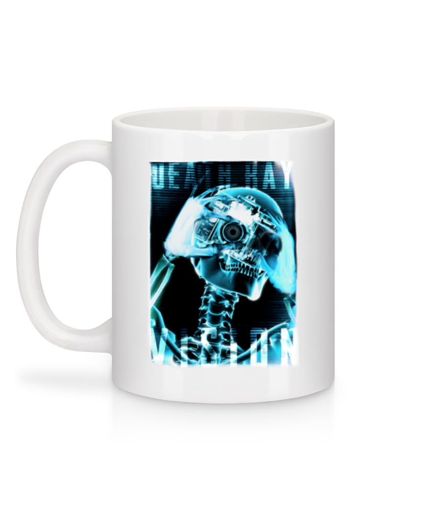 Aperçu: Squelette Radio - Mug en céramique blanc - Blanc - Derrière