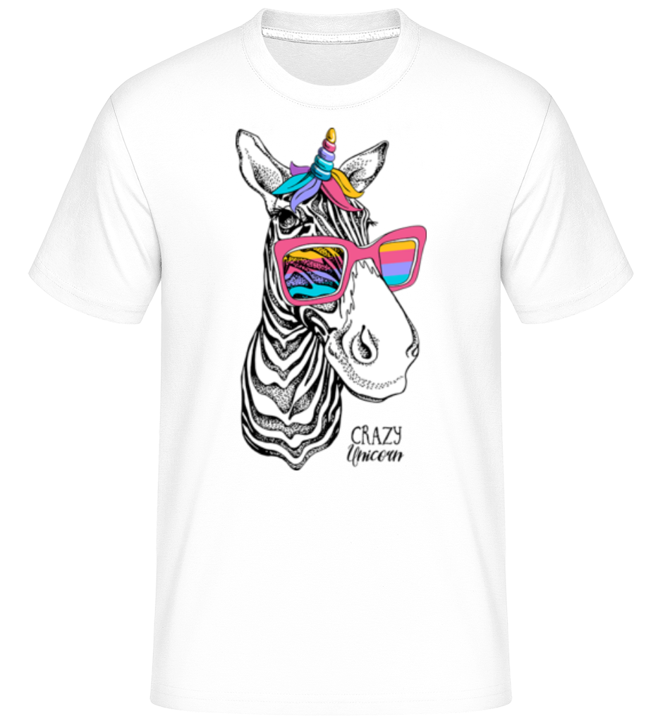 Crazy Unicorn -  T-Shirt Shirtinator homme - Blanc - Devant