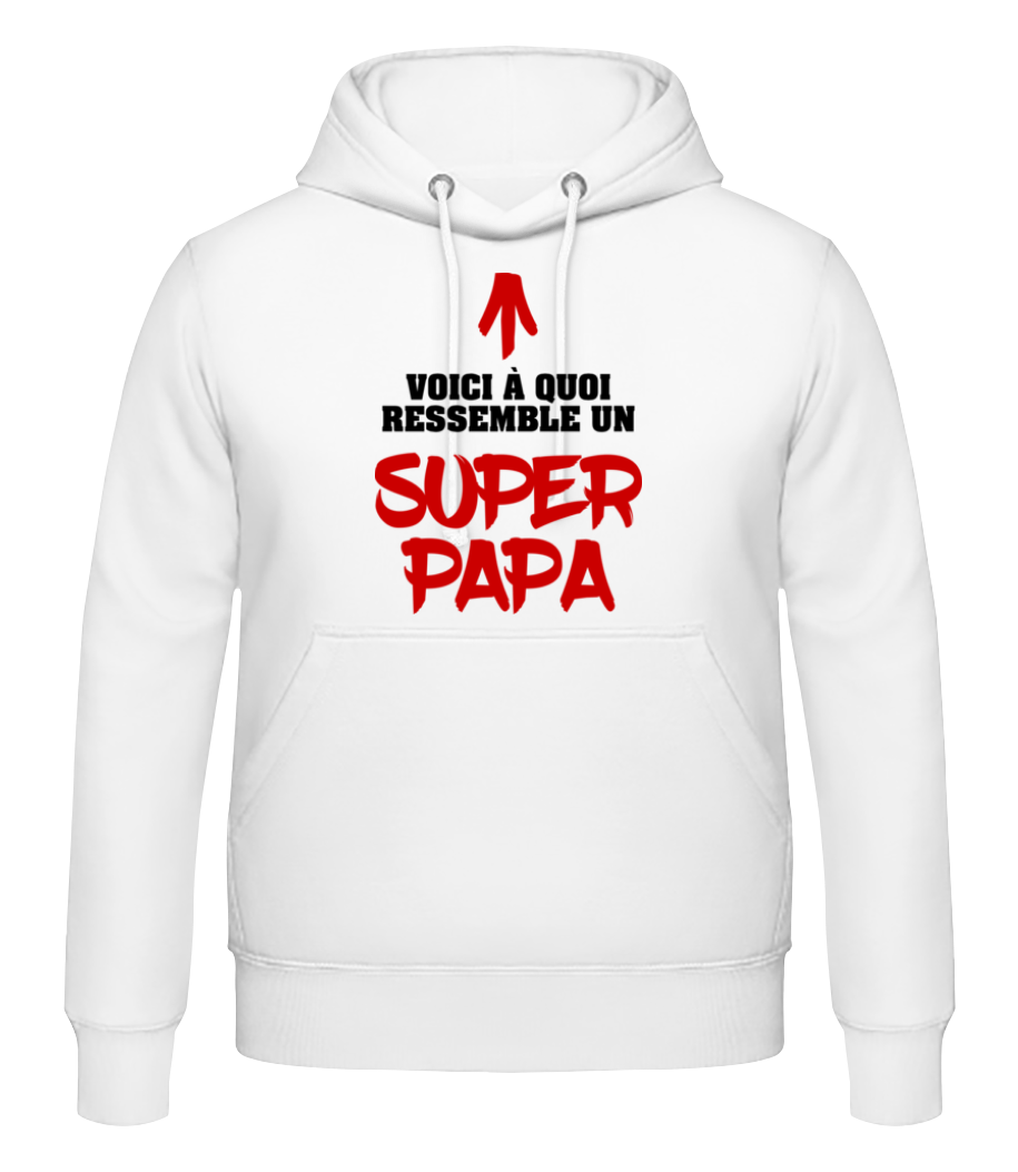 Voici Un Super Papa · Sweat à capuche Homme