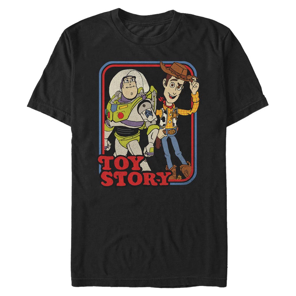 Disney - Toy Story - Woody & Buzz Storybook - Homme T-shirt - Noir - Devant