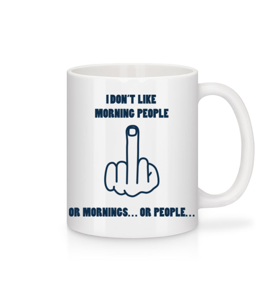 Aperçu: Morning People - Mug en céramique blanc - Blanc - Devant